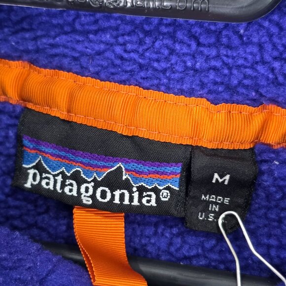Womens Vintage Patagonia Purple Synchilla Snap-T Fleece Pullover Polyester M - Picture 2 of 8